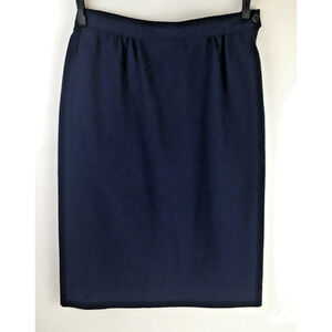 Pendleton Womens Pencil Skirt Navy Blue lined 100% virgin wool Petite Size 2 USA